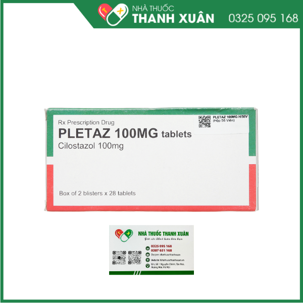Pletaz 100mg tablets trị bệnh lý đau cách hồi ở chân